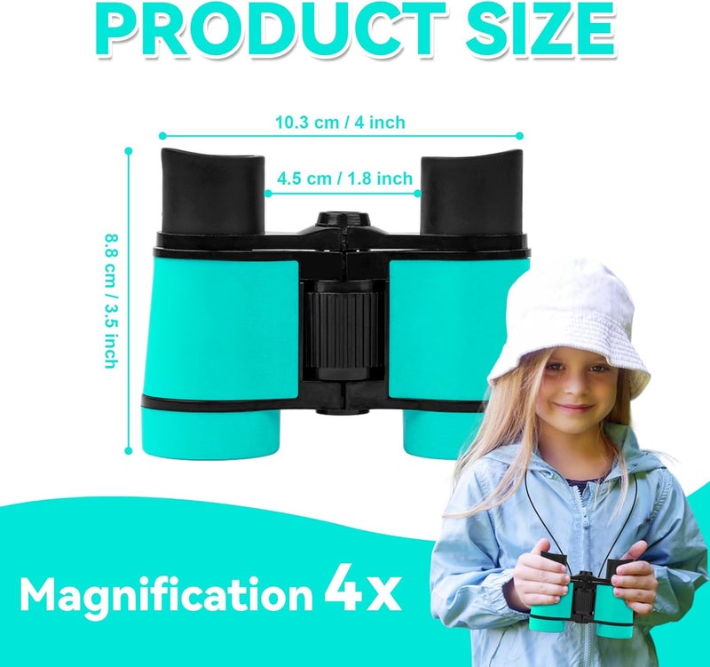 DR ANISON Binoculars for Kids Toy Binoculars Set for Age 3-12 Years Old Boys Girls Outside Play, Bird Watching, Camping, Educational Learning, Birthday Presents - Image 5